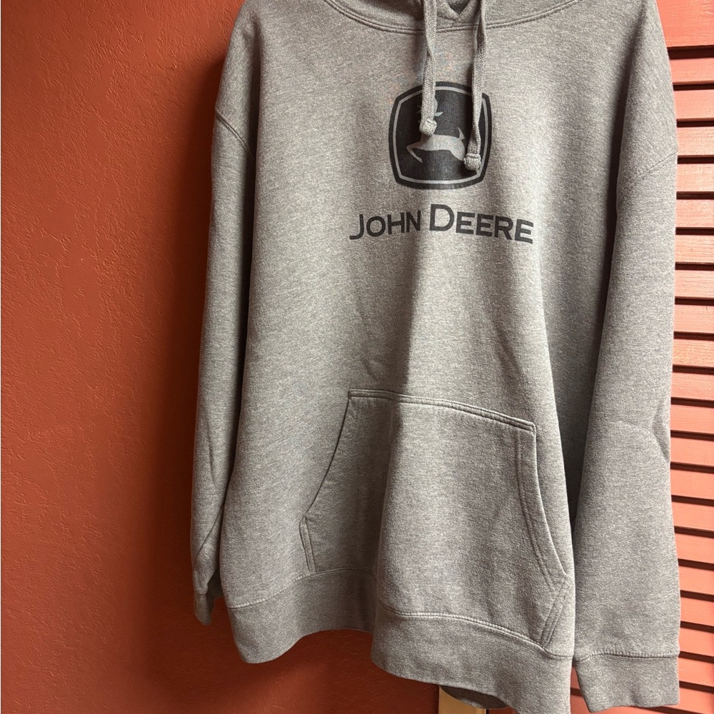 John Deere Heather Gray Men's Hoodie